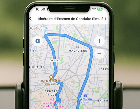 Télécharge l'application française des parcours d'examen du permis