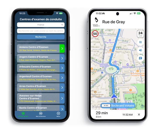 parcours d’examen du permis de conduire  à Aix-en-Provence